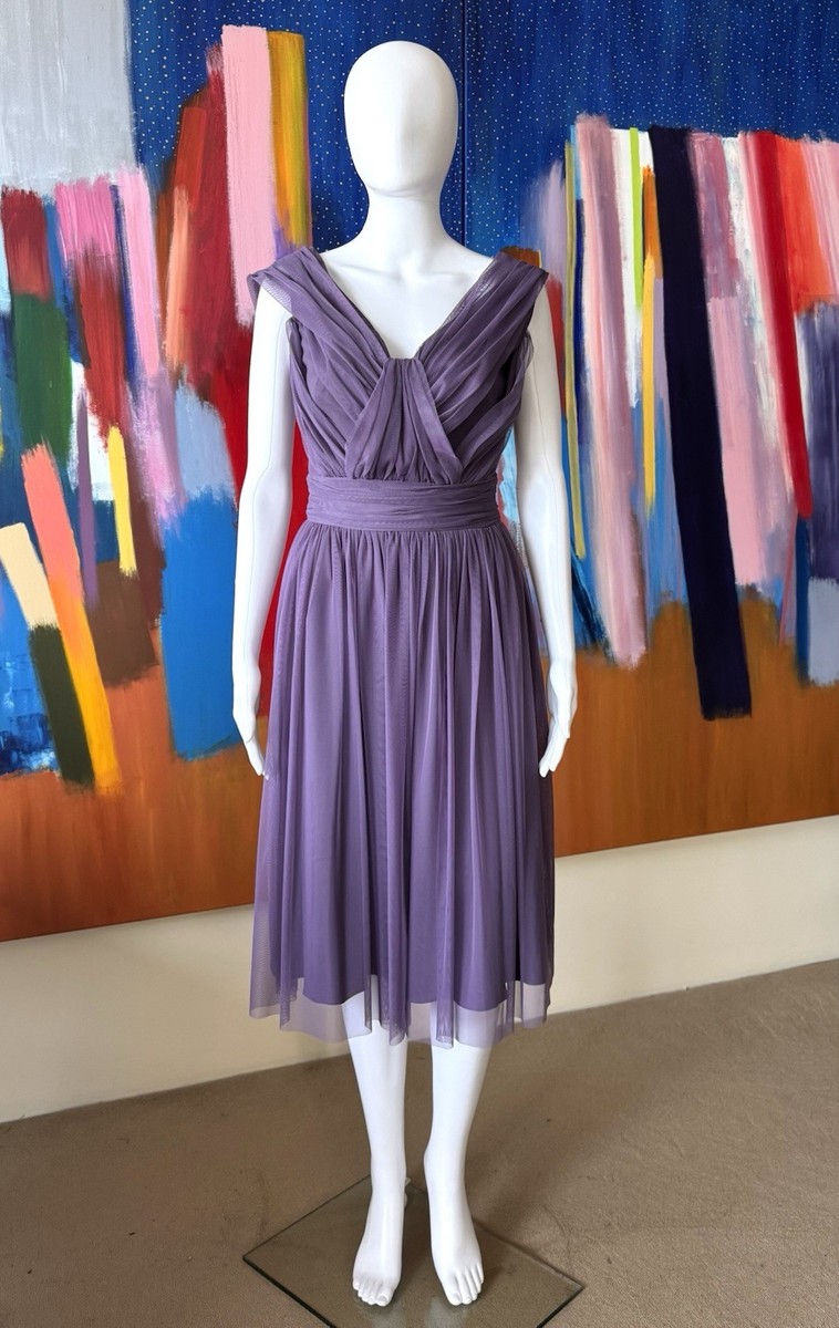 maticevski purple dress Maticevski shoulder-pads Split Midi Dress | Purple