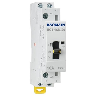BAOMAIN Modulares Installationsschütz HC1-16M/20,16A 230V AC Schütz 2-polig (