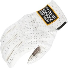 Icon Airform Slabtown Vented Leather Motorcycle Gloves | White