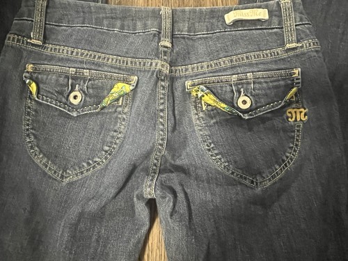 Jeans Miss Me taglia 29 modello svasato largo fondo a campana patta tasche raso - Foto 4 di 12