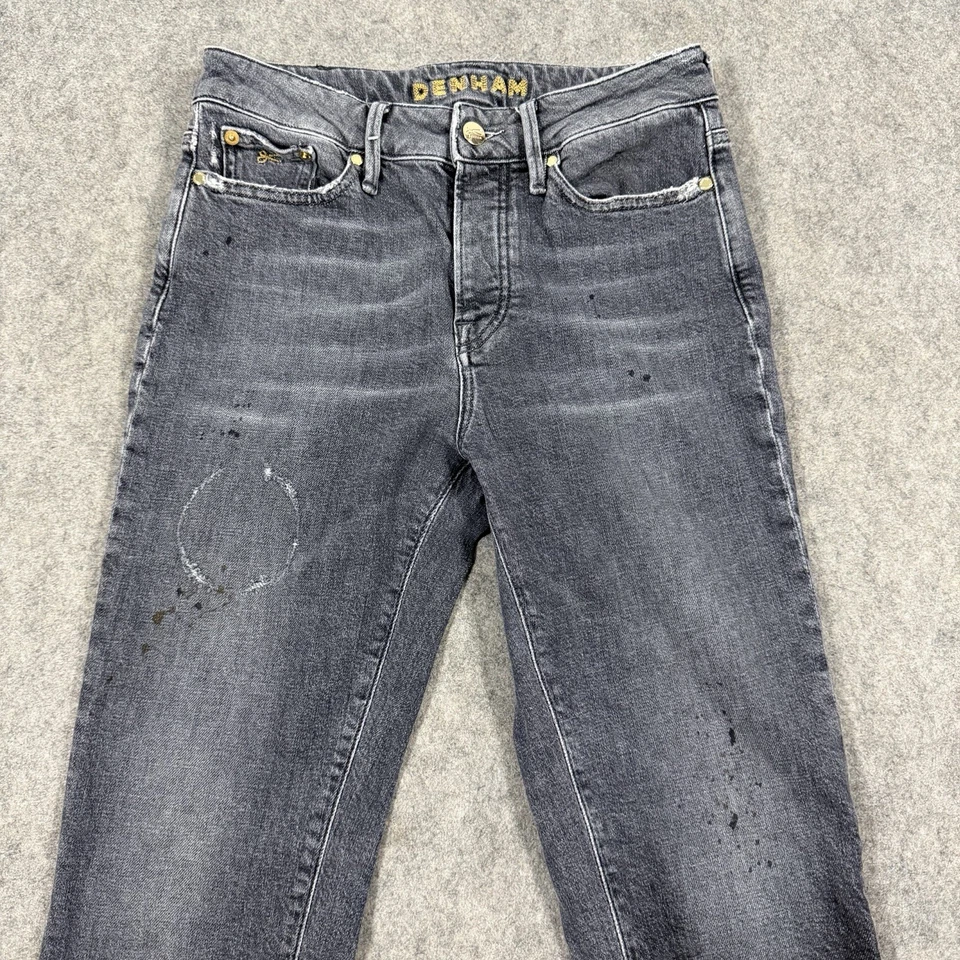 Denham Heidi High Straight Fit Jeans Women's Sz W26xL28 (Actual W28xL27.5) Black - Image 3 of 4