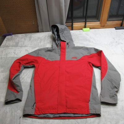 Golite Jacket Mens Small Red Hooded Water Resistant Full Zip Rain Wind Hiking