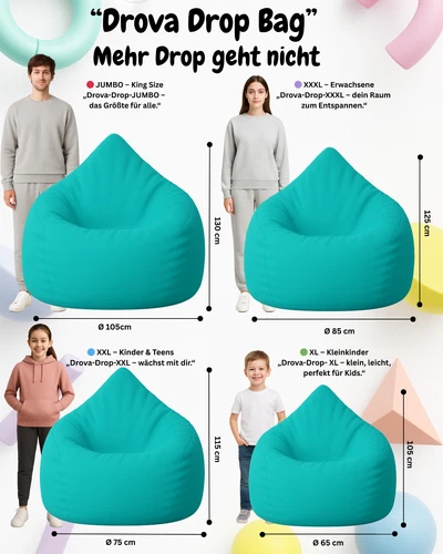 PatchHome Sitzsack XL- Jumbo Sitzkissen Bodenkissen Kinder und Erwachsene - Bild 170 von 203