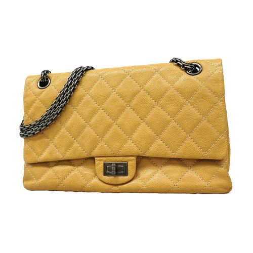 Chanel Shoulder Bag 2.55 Matelassé Double Flap Chain CaviarSkinLea... GZl1iipy