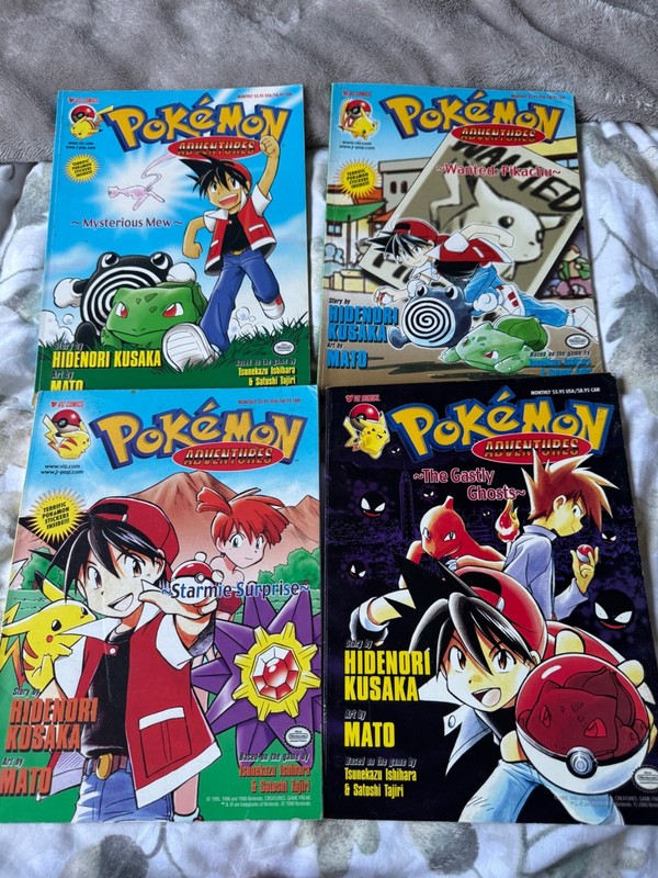 Pokemon adventures vintage manga vol 1,2,3,5 (see description and photos)
