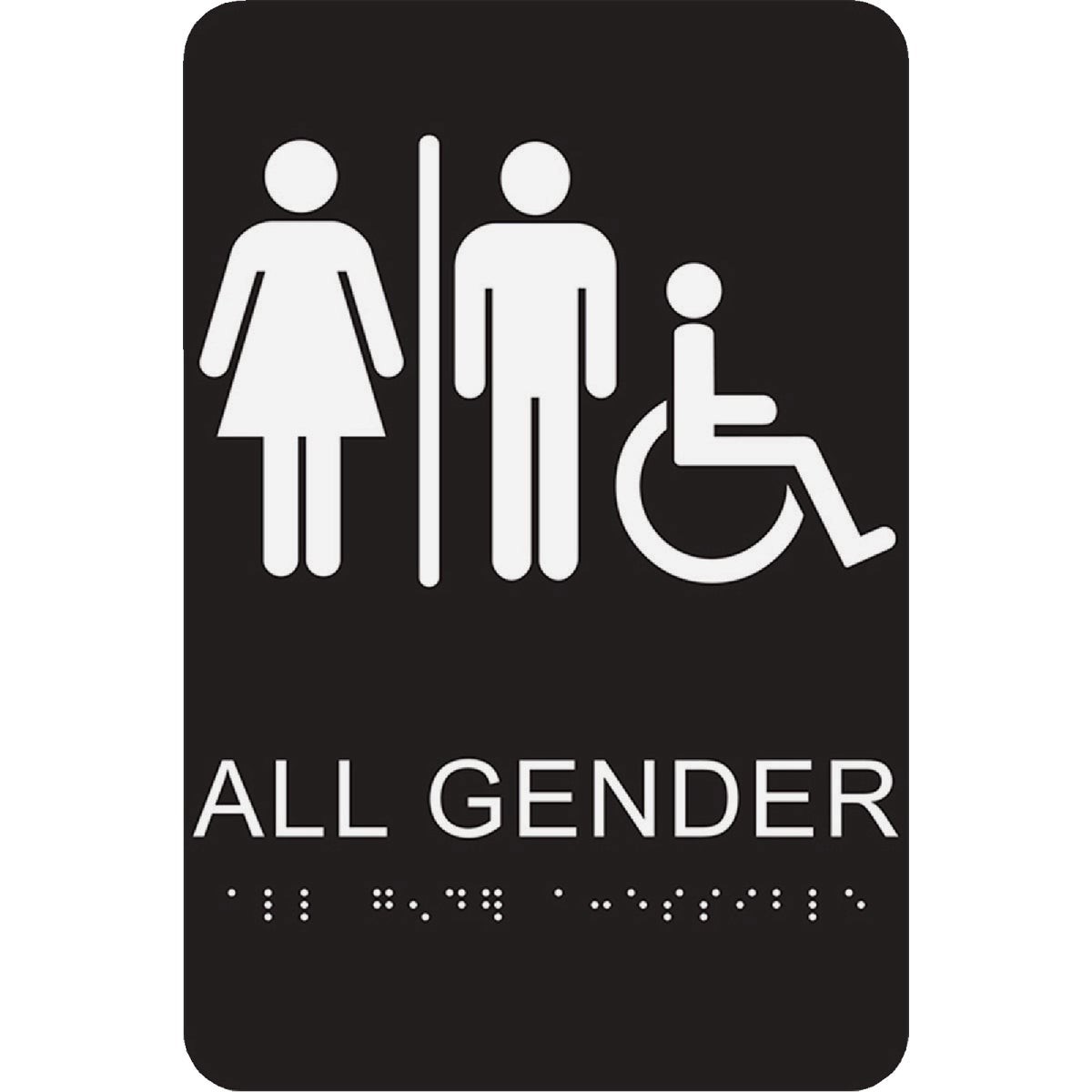 Hy-Ko Braille All Gender Sign DB-22 Hy-Ko DB-22 029069201623 Plastic