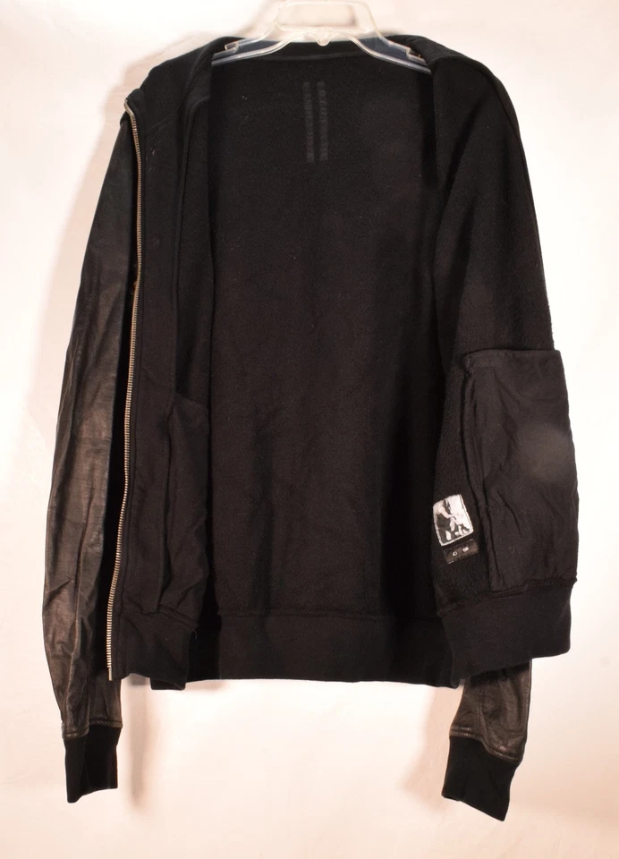 Chaqueta de cuero de algodón negra 2XL Rick Owen Drkshdw para hombre Foto 3 de 4