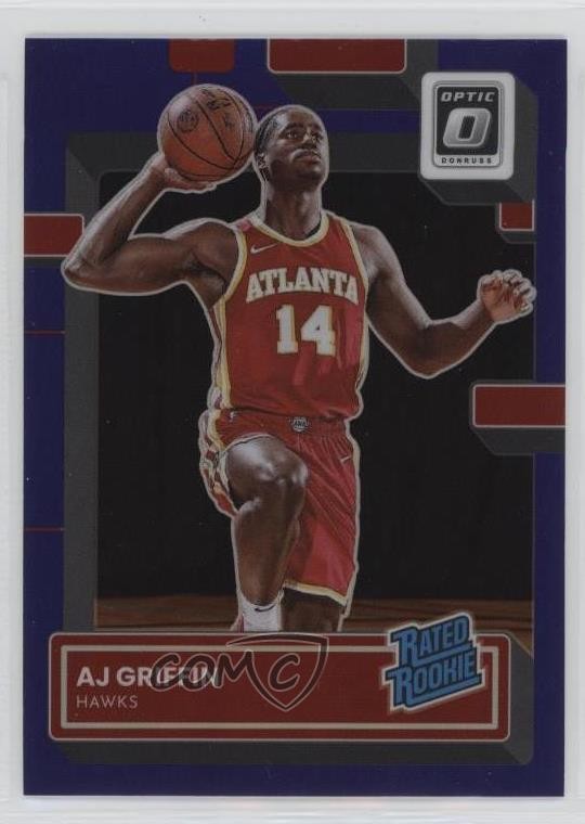 2022-23 Panini Donruss Optic Rated Rookie Purple Prizm AJ Griffin #204 00gy