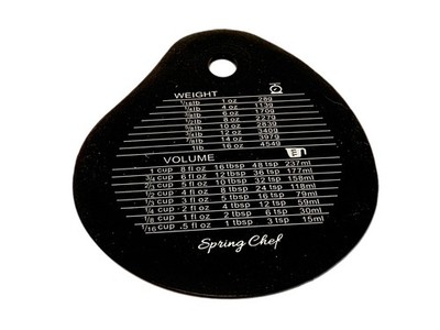 Spring Chef Kitchen Conversion Chart Weight & Volume Measurement Reference Tool