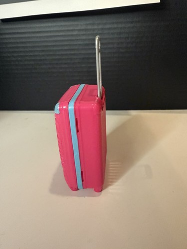 Barbie Puppe Spielzeug rosa Gepäck "rollender" Koffer versenkbarer Griff - Bild 4 von 8