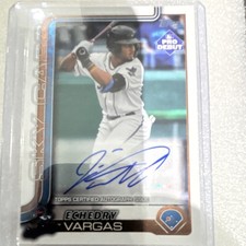 Topps 2023 Pro Debut Echedry Vargas Auto #PD-155 Beloit Sky Carp Baseball Card