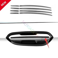 For Ford Edge 2015~20 Black Titanium Exterior Side Door Handle Cover Trim 8PCS