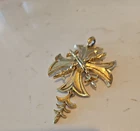 Vintage Pell Goldtone Huguenot Cross Pendant 3 1/4"