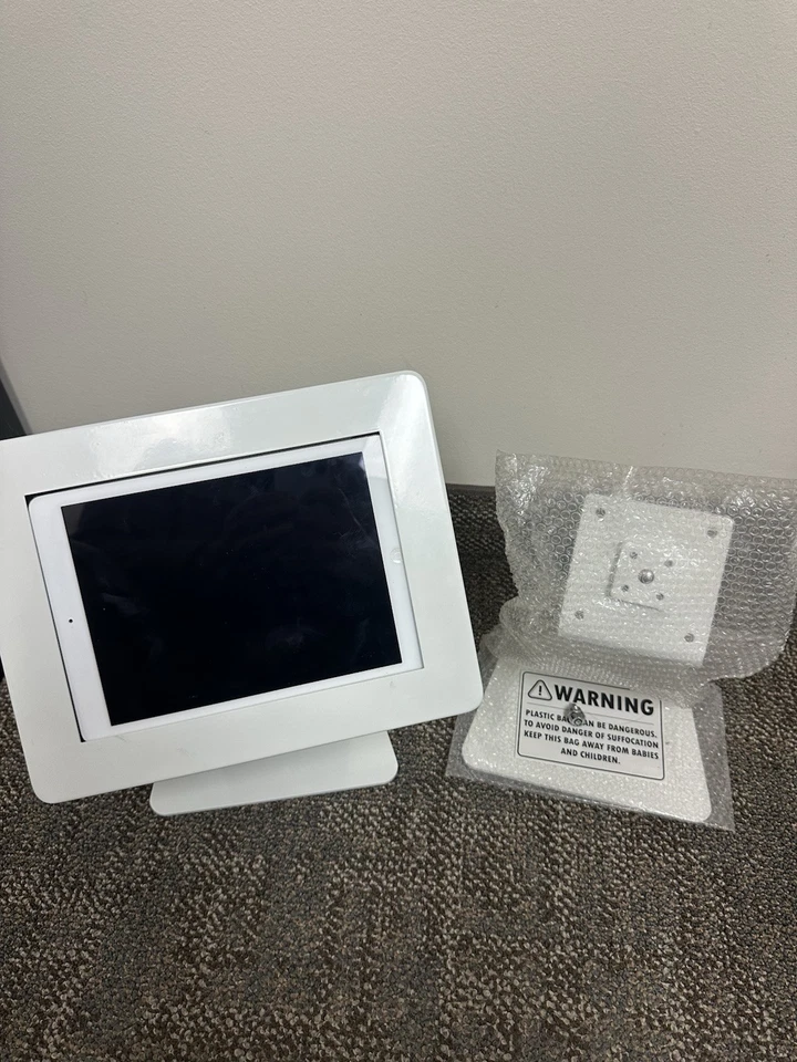 iPad and Tablet Counter Stand, Lockable Enclosure from Displays2go - Image 4 of 4
