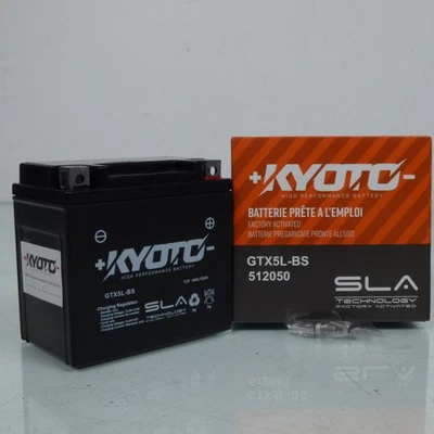 Batterie SLA Kyoto pour Scooter Yamaha 100 BWS 1999 à 2002 YTX5L-BS / 12V 4Ah - Photo 1/4
