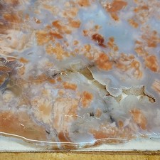 Cotton Candy Agate slab. Great pink color, pattern 5 1/2" x 6 1/4" x 1/4" 10.9OZ