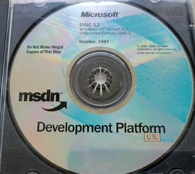 Vintage - Microsoft Windows NT server 4.0 Enterprise Edition - MSDN Development