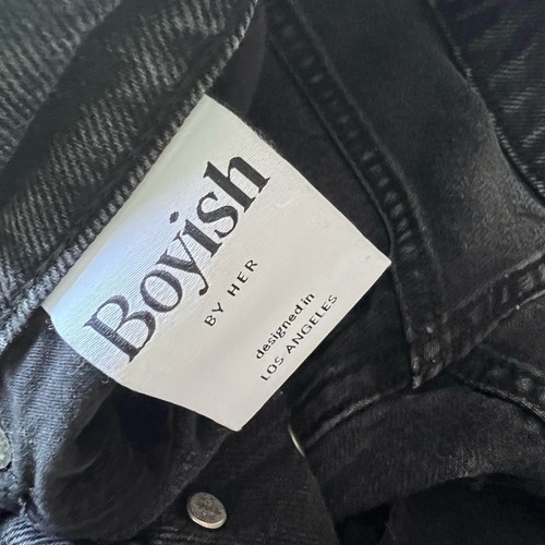 Boyish Billy jeans in space odyssey black denim high rise straight leg jeans 27 - Picture 12 of 13