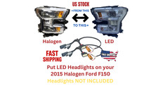 2015 Ford F-150 F150 Halogen To Led Headlight Conversion Harness Pnp