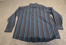 Claiborne Striped Long Sleeve Button Up Shirt Mens XL Cotton