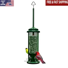 Squirrel Proof Bird Feeder 4 Metal Perches 2.6lb Seed Capacity Easy Hanger New