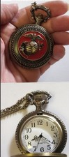 New USMC Marine CORPS military quartz Pocket Watch