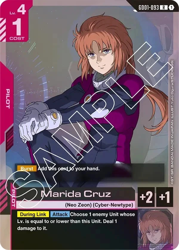 Marida Cruz Foil - Newtype Rising (GD01) - Gundam TCG  - GD01-033 NM