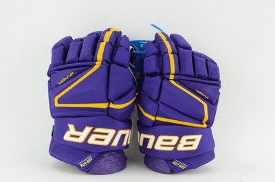 Bauer Vapor Hyperlite Hockey Gloves Purple/YEL Size 11/12 (0501-9907) MISMATCH