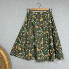 Princess Highway Skirt Size 6 XS Midi Giraffe Floral Flower Green Pink