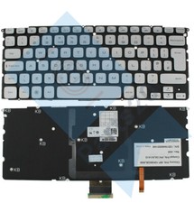 Teclado para computadora portátil Dell Studio XPS 14Z L412Z 15Z L512Z Reino Unido con retroiluminación plateado