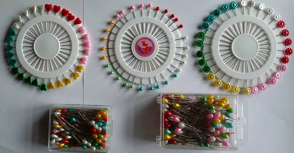 MARKENLOS Spilli testa di perle lunghi 38, 46, 55 e 65 mm spilli per tappeti spilli decorativi