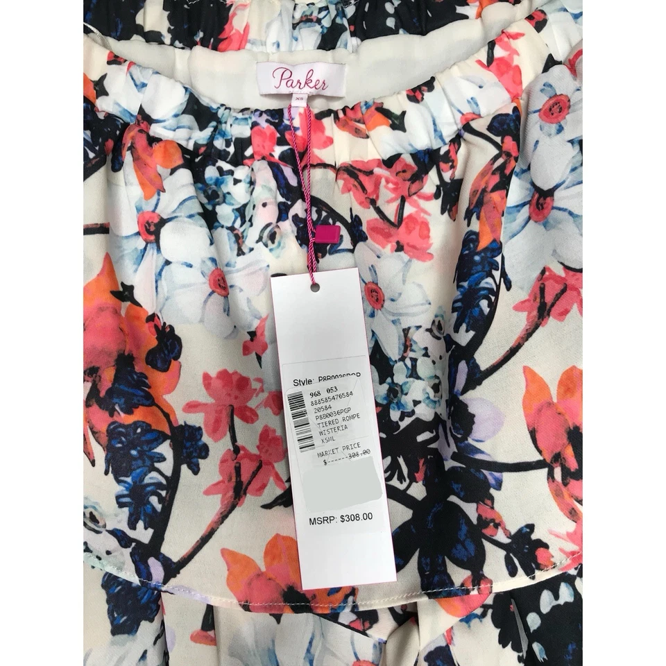 Mameluco Parker Floral en Niveles XS NUEVO CON ETIQUETAS Foto 2 de 4