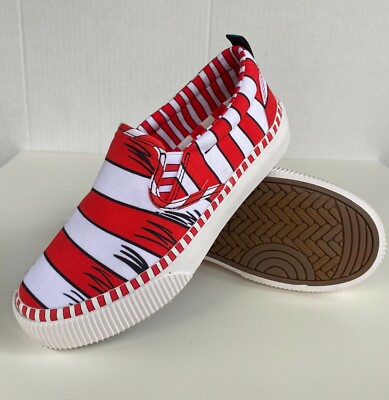 Skechers Dr. Seuss Sneakers Womens 5 Red White Stripe Cat in the