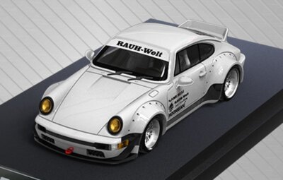 PORSCHE RWB 964 - Ducktail - Samurai  - white - Mini Station 1:64