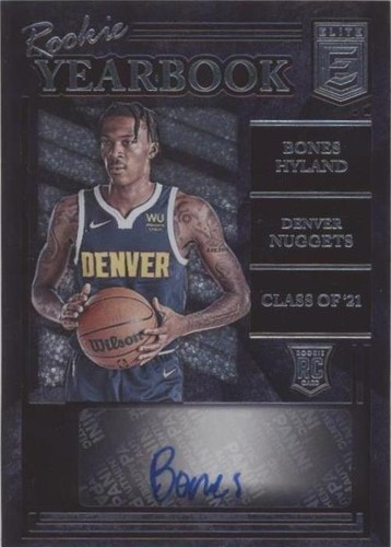 NBA DONRUSS Bones Hyland RC サインカード 2021-22 Panini Donruss Elite Bones Hyland RC Purple Rookie #/49
