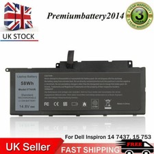 F7HVR G4YJM Battery for Dell Inspiron 17 7737 Inspiron 15 7537 Series 58Wh FAST