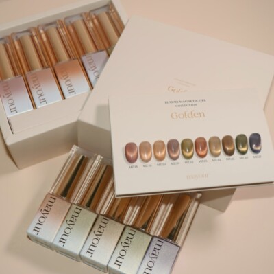 Mayour Golden Magnetic Gel Nail Polish Set 8g × 10 Colors | K-Beauty | K-Magic