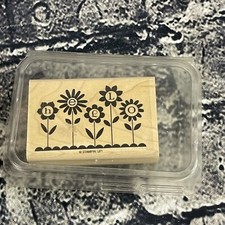 Stampin Up HELLO BLOSSOMS Rubber Stamp Wood