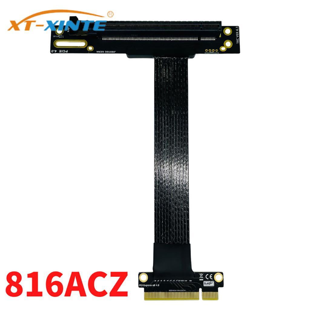 XT-XINTE PCIE x8 to x16 Riser Cable 90°/180 Angled Graphics Video Card