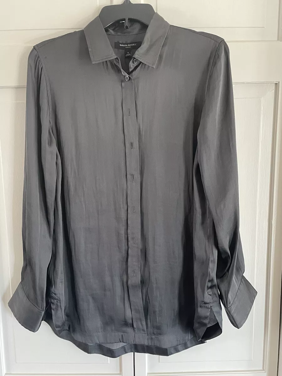 Shiny hotsell grey shirt