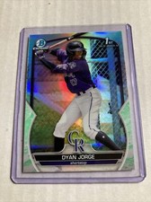 2023 Bowman Chrome #BCP-22- DYAN JORGE Lunar Glow Refractor SP RC 1st Bowman