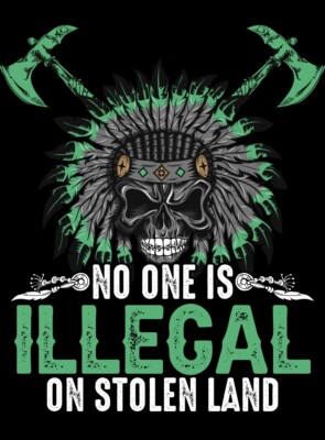Native American Phone Sticker (2 Inch) Stolen Land Quote Heritage Tribe Indian