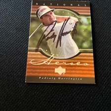 Autographed 2001 PADRAIG HARRINGTON   TOUGH!          #B-1