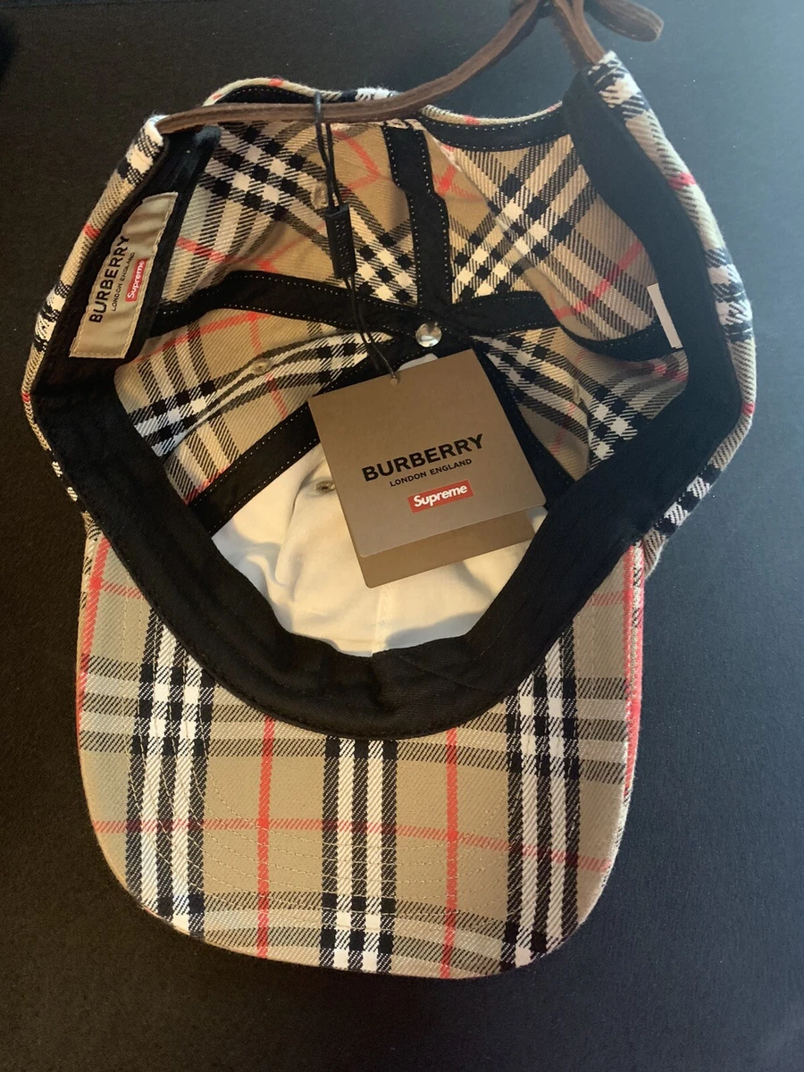 Supreme Burberry Denim 6-Panel Beige