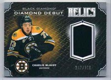 2017-18 BLACK DIAMOND  DEBUT RELICS CHARLIE MCAVOY JERSEY 1 COLOR 247/299 BOSTON