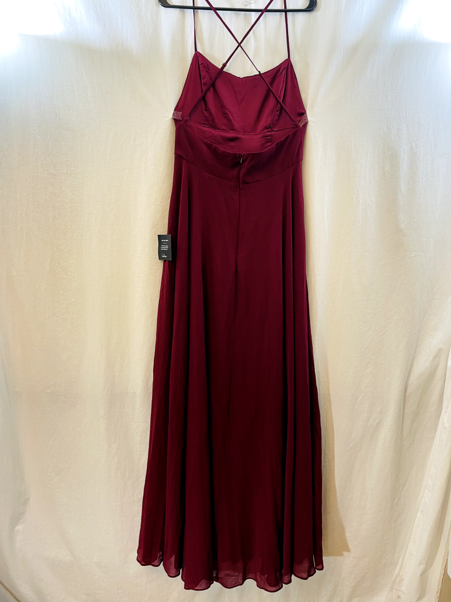 lulus remarkable burgundy lace dress self-portrait - Burgundy Guipure Lace Midi Dress main image 1