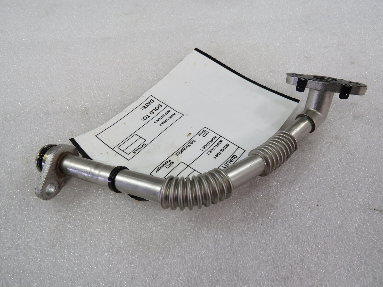 Ferrari Portofino, California T, LH, Turbo Oil Return Hose, Used, P/N 306347