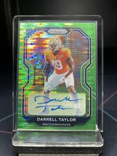 2020 Panini Prizm Neon Green Pulsar Darrell Taylor #389 Rookie Auto RC