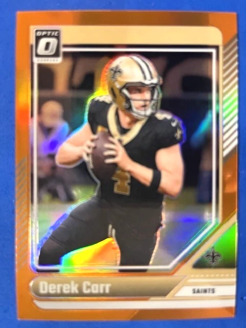 Derek Carr 2024 Panini Donruss Optic Orange Prizm /249 - Saints