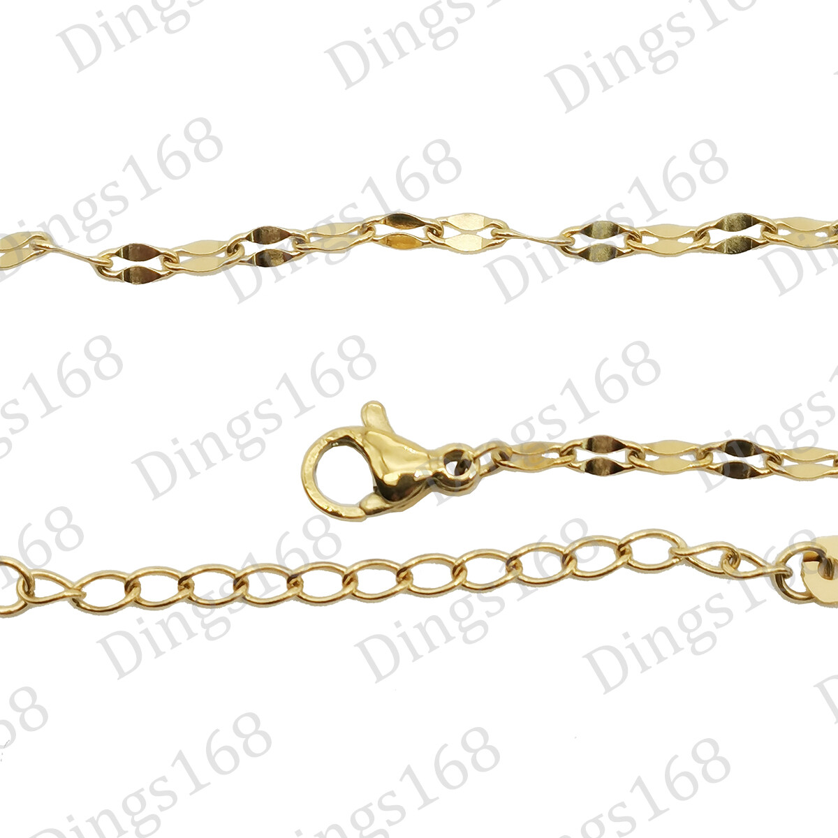 Designer Inspired Genuine 18K Yellow Gold Filled Lip Shape Link Chain Bracelet
